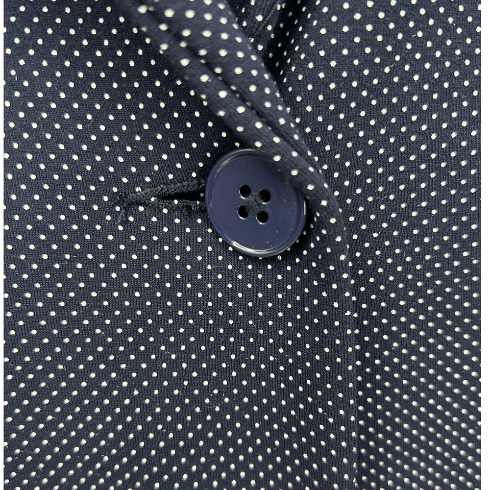 Chicos Navy Blue Polka Dot Single Button Blazer Jacket Size 2 (12/14) Workwear - Picture 6 of 8
